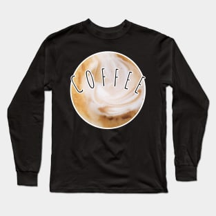 Cofffe Round Photo Art Long Sleeve T-Shirt